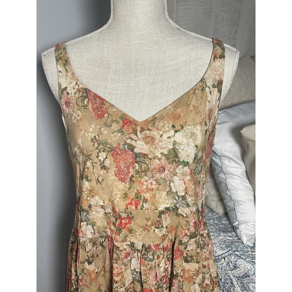 Peruvian Connection Orchard Sundress 10 MIDI Floral $179 - Picture 3 of 7